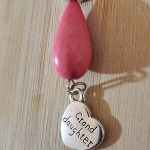 Hand Crafted Angel Purse Charm Granddaughter Personalized Charm Pink